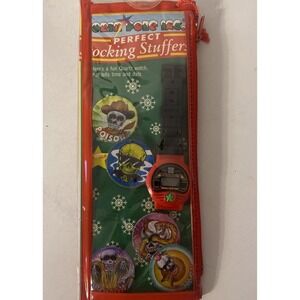 1994 Vingage Fada North Pole Inc Perfect Stocking Stuffers Watch and Pogs NEW!